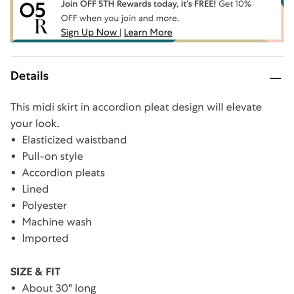 Jupe Print Accordion Pleat Skirt size Small - Picture 9 of 9